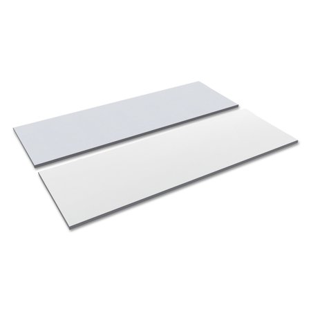 ALERA Reversible Laminate Table Top, Rectangle, 71.5w x 23 5/8d, White/Gray ALETT7224WG